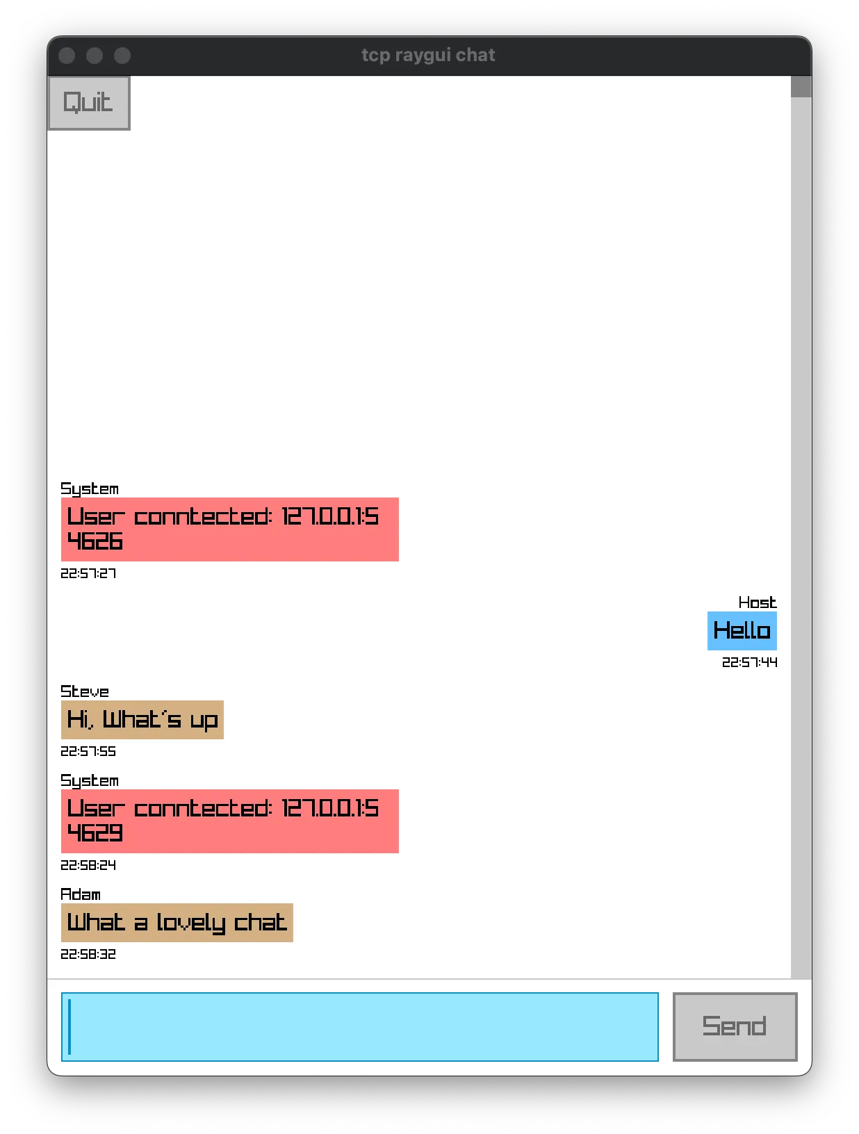 "Go RayGUI TCP chat" project